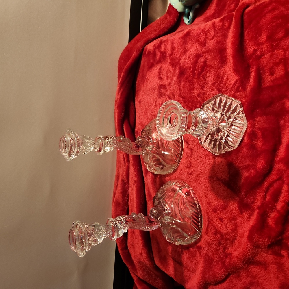 Crystal candle holders